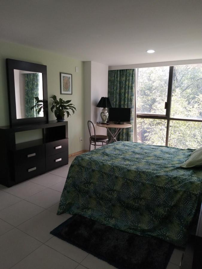 Charming Sunny Bedroom Overlooking Beautiful Amsterdam Avenue In Best Condesa Area México DF Exterior foto